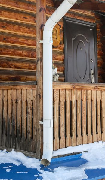 Porch Downspout Installation in Watkinsville